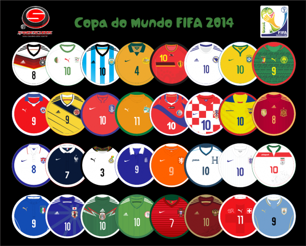 Camisas World Cup 2014 - Personalizadas